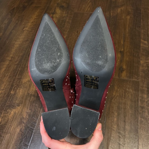 Qupid Studded Faux Suede Ankle Booties - Picture 8 of 9